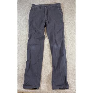 Taylor Stitch Mens Pants Black Straight Leg Slim Fit Workwear Utility Size 31